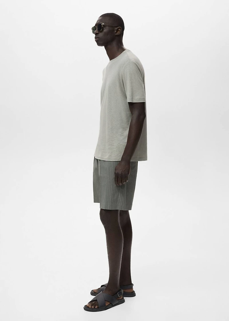 Slim-fit chino cotton bermuda shorts