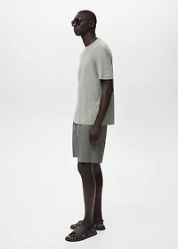 Slim-fit chino cotton bermuda shorts
