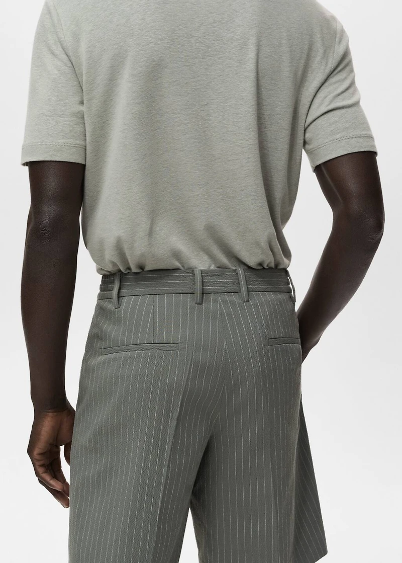 Slim-fit chino cotton bermuda shorts