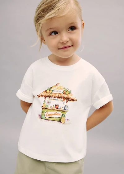 Tropical print T-shirt