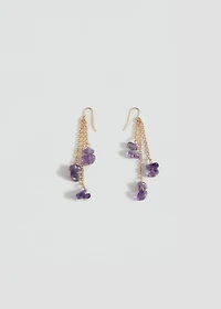 Stone hanging earrings