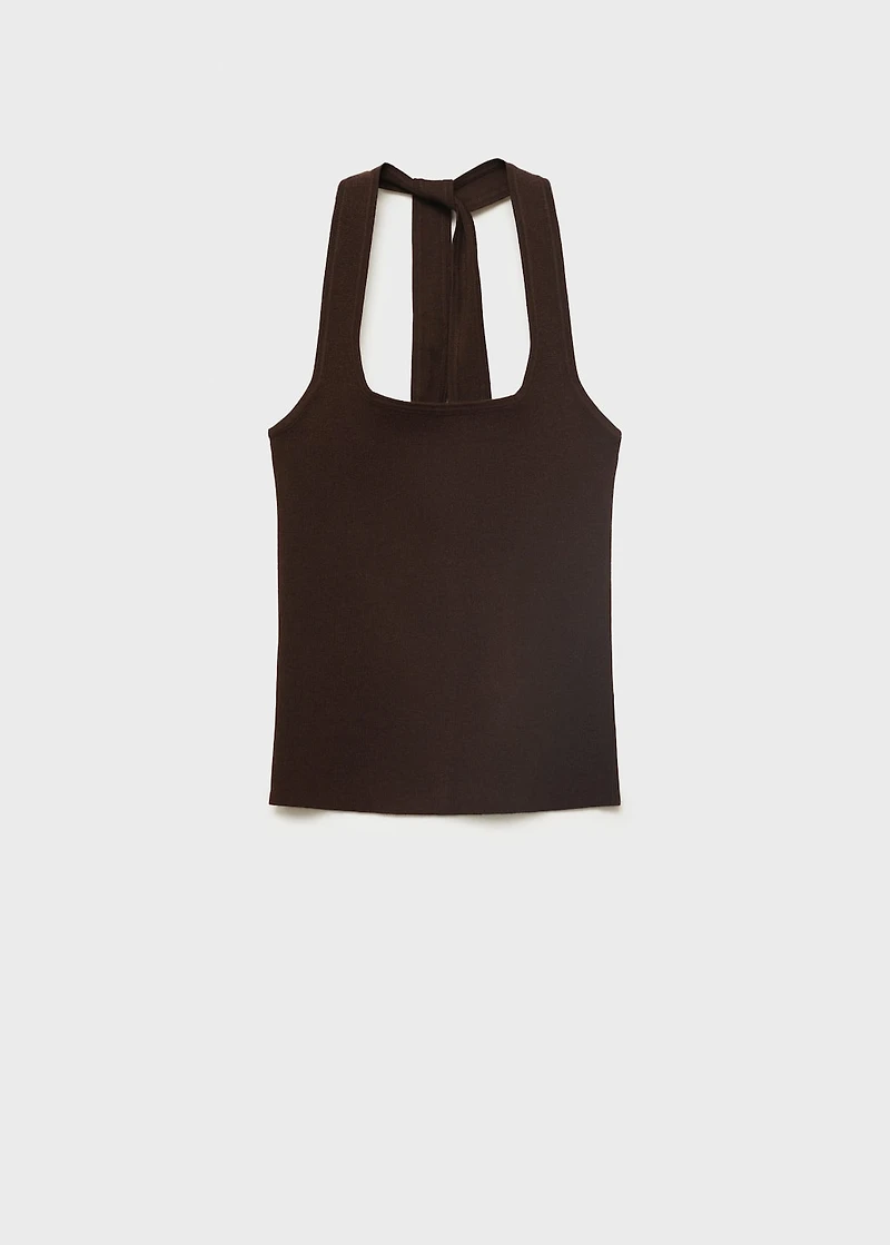 Knit halter top
