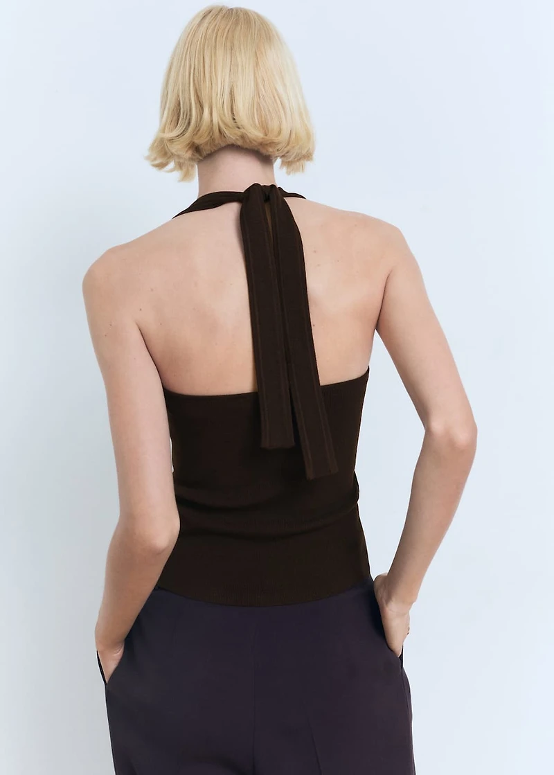 Knit halter top