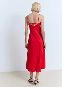 Midi-dress with bow on the back