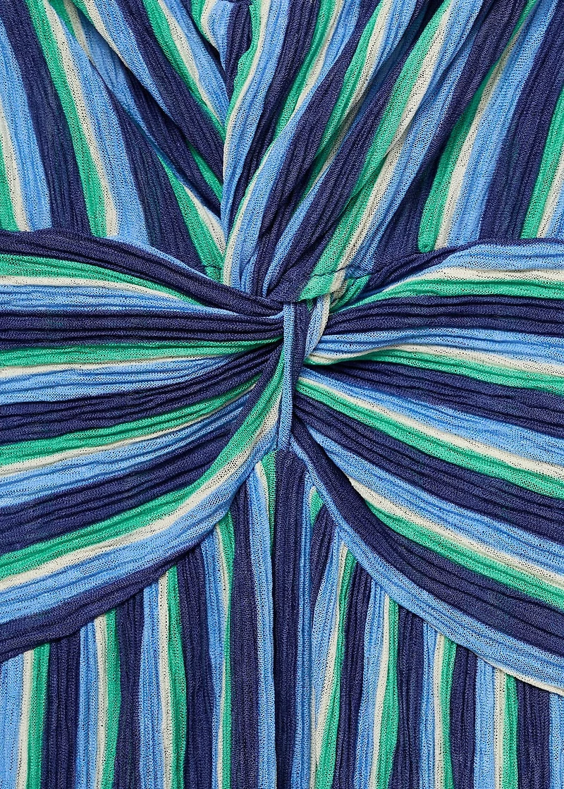 Striped gathered dress