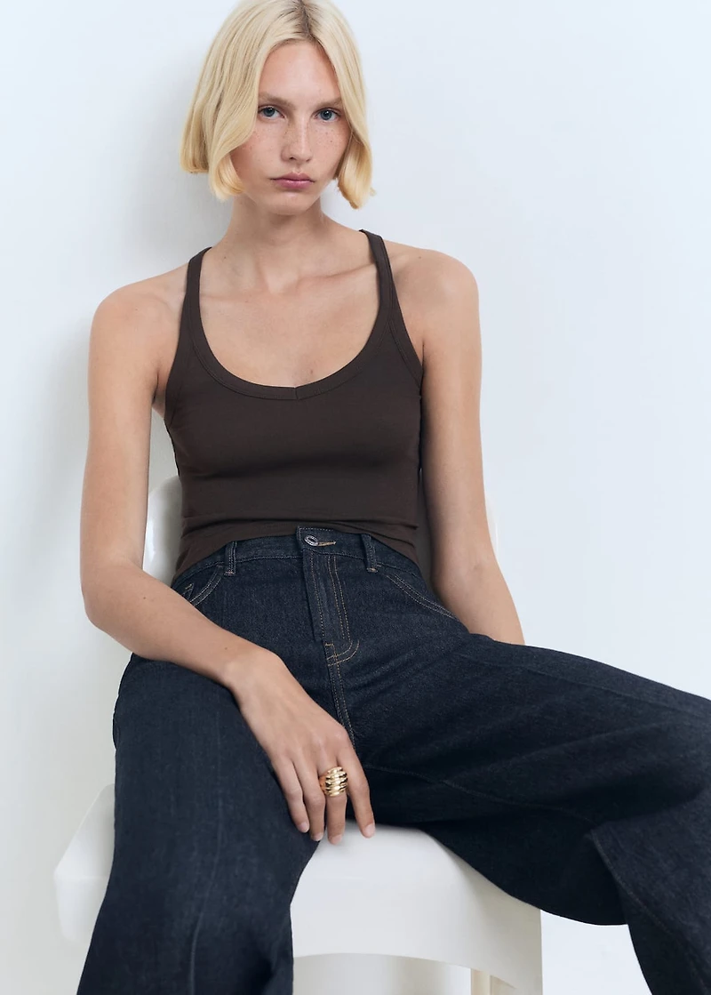 Cotton top with straps