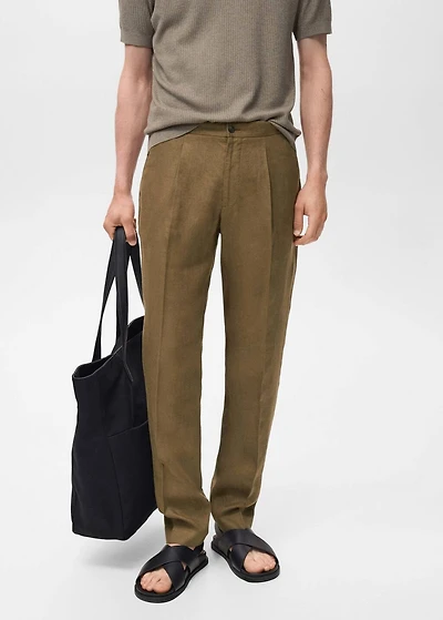Salerno 100% Linen Slim Fit Suit Pants