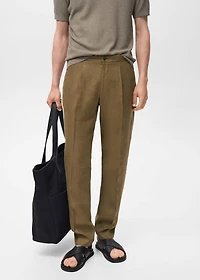 Salerno 100% Linen Slim Fit Suit Pants
