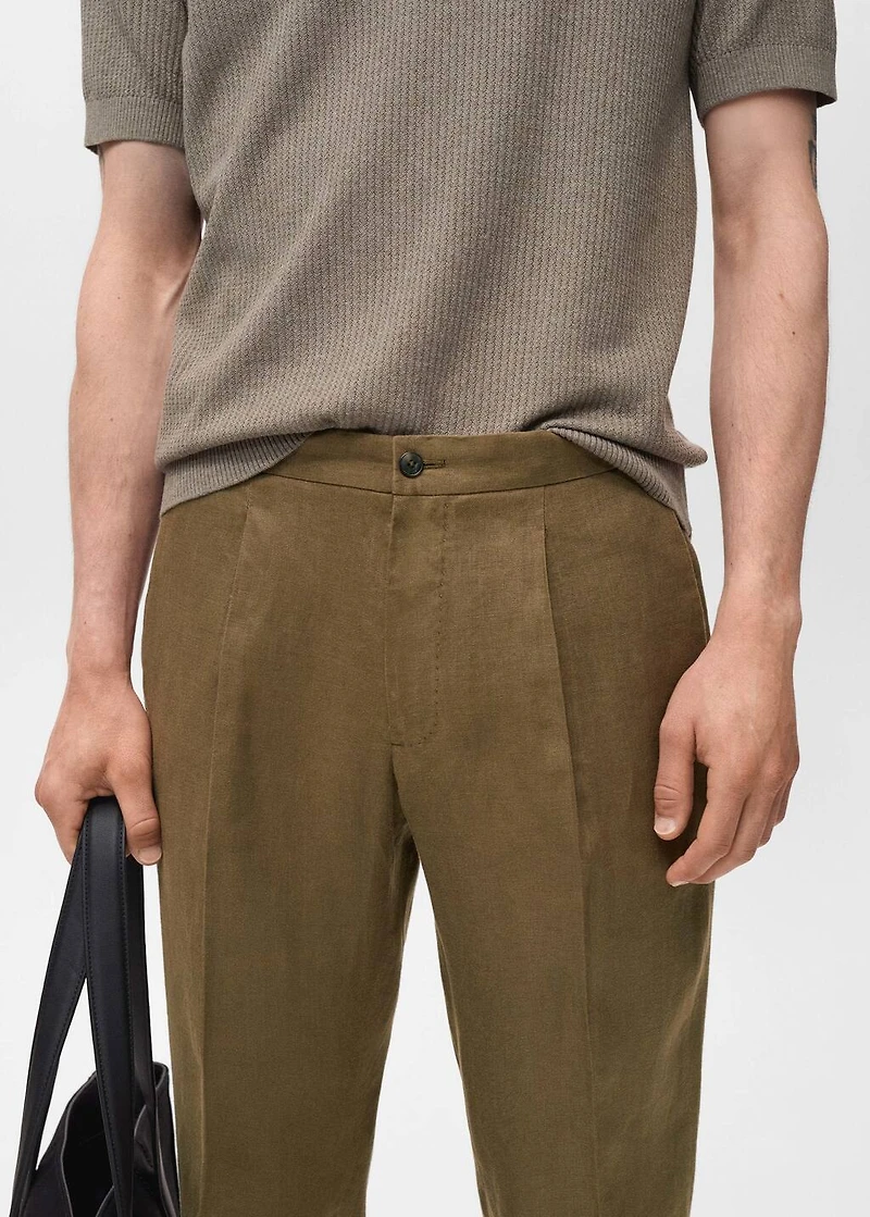 Salerno 100% Linen Slim Fit Suit Pants
