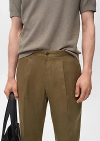 Salerno 100% Linen Slim Fit Suit Pants