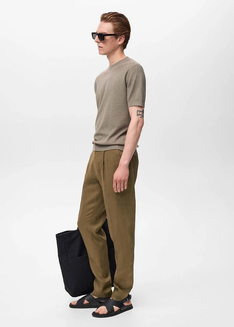 Salerno 100% Linen Slim Fit Suit Pants