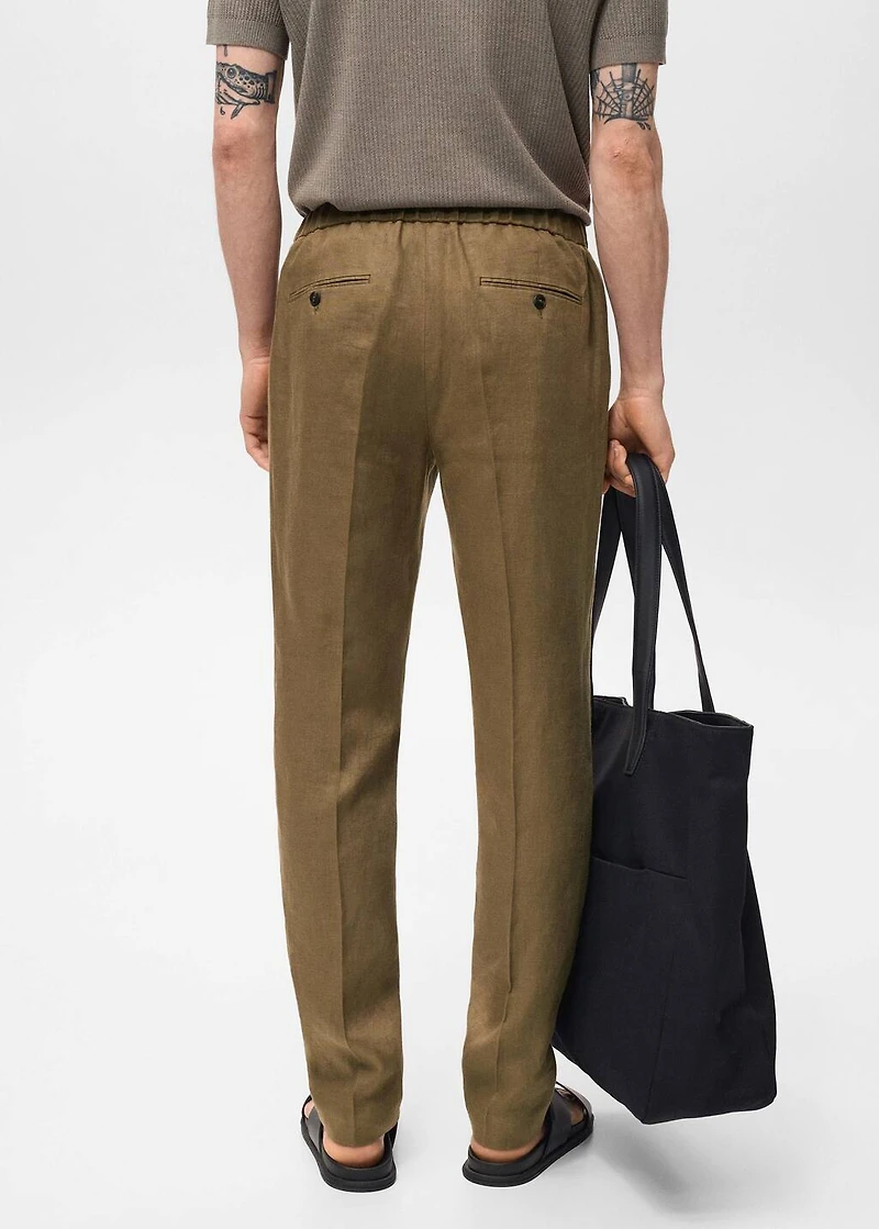 Salerno 100% Linen Slim Fit Suit Pants