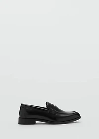 Nappa leather-effect moccasins