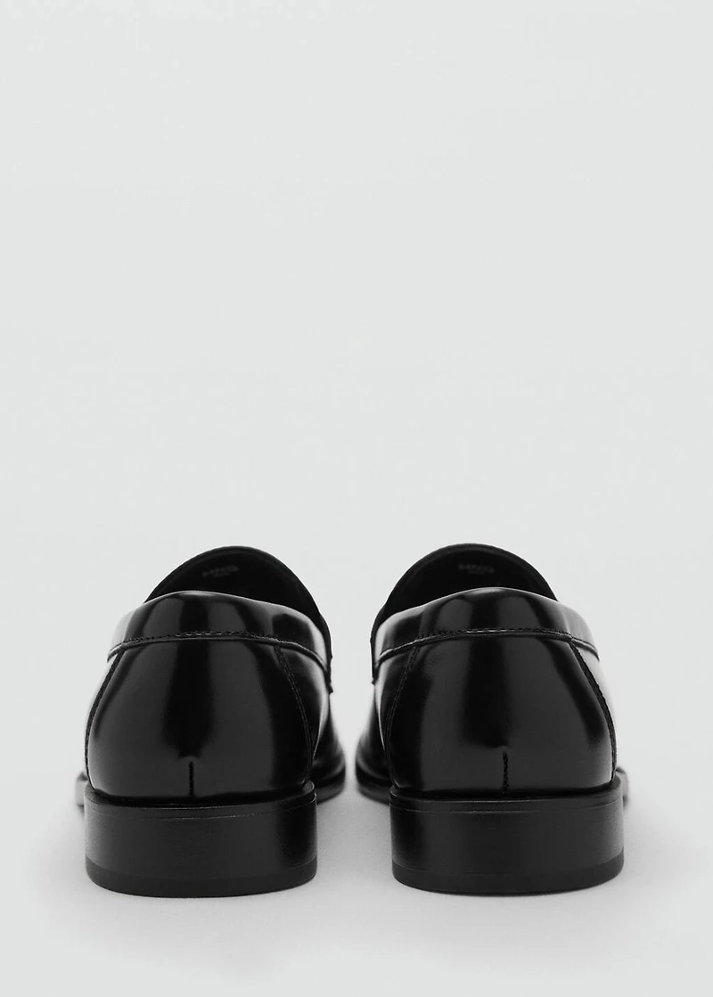 Nappa leather-effect moccasins