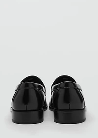 Nappa leather-effect moccasins