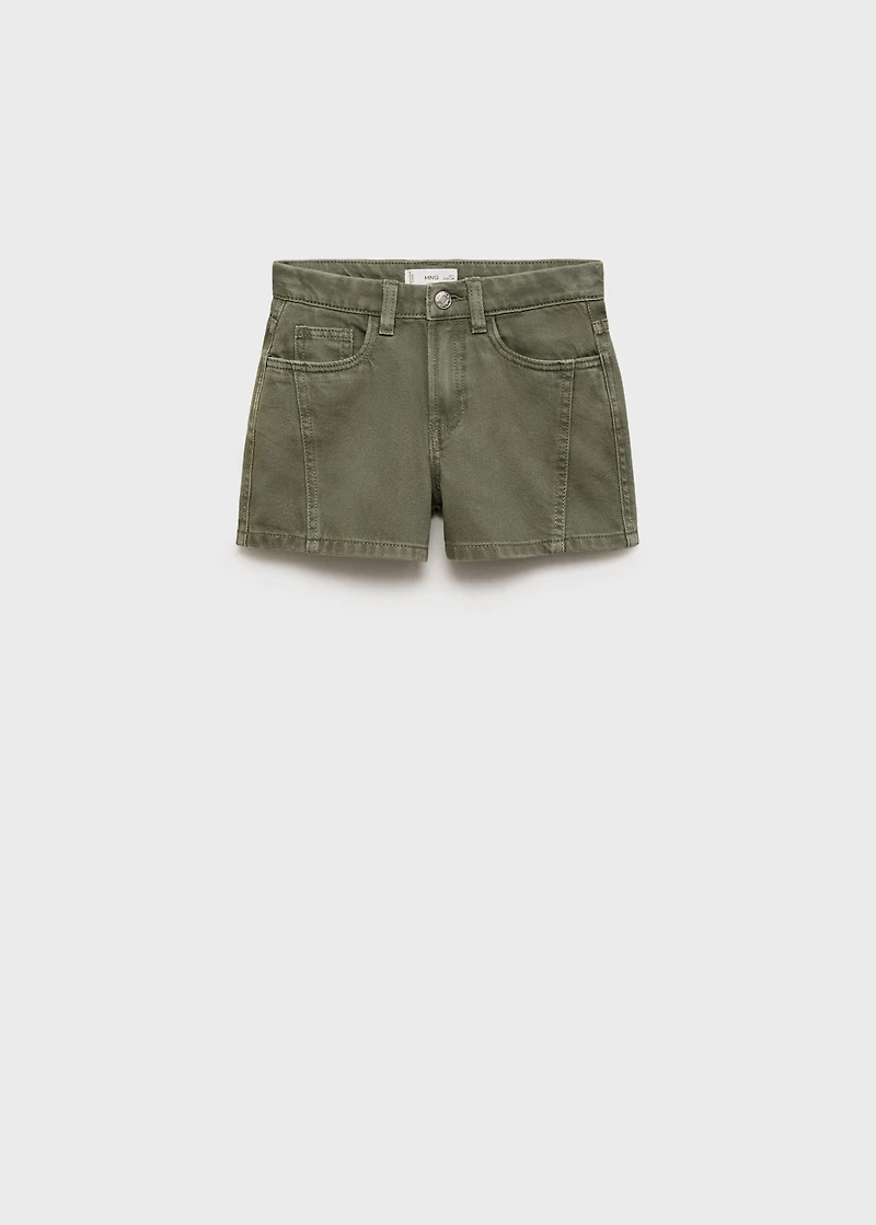 Shorts with stitching detail