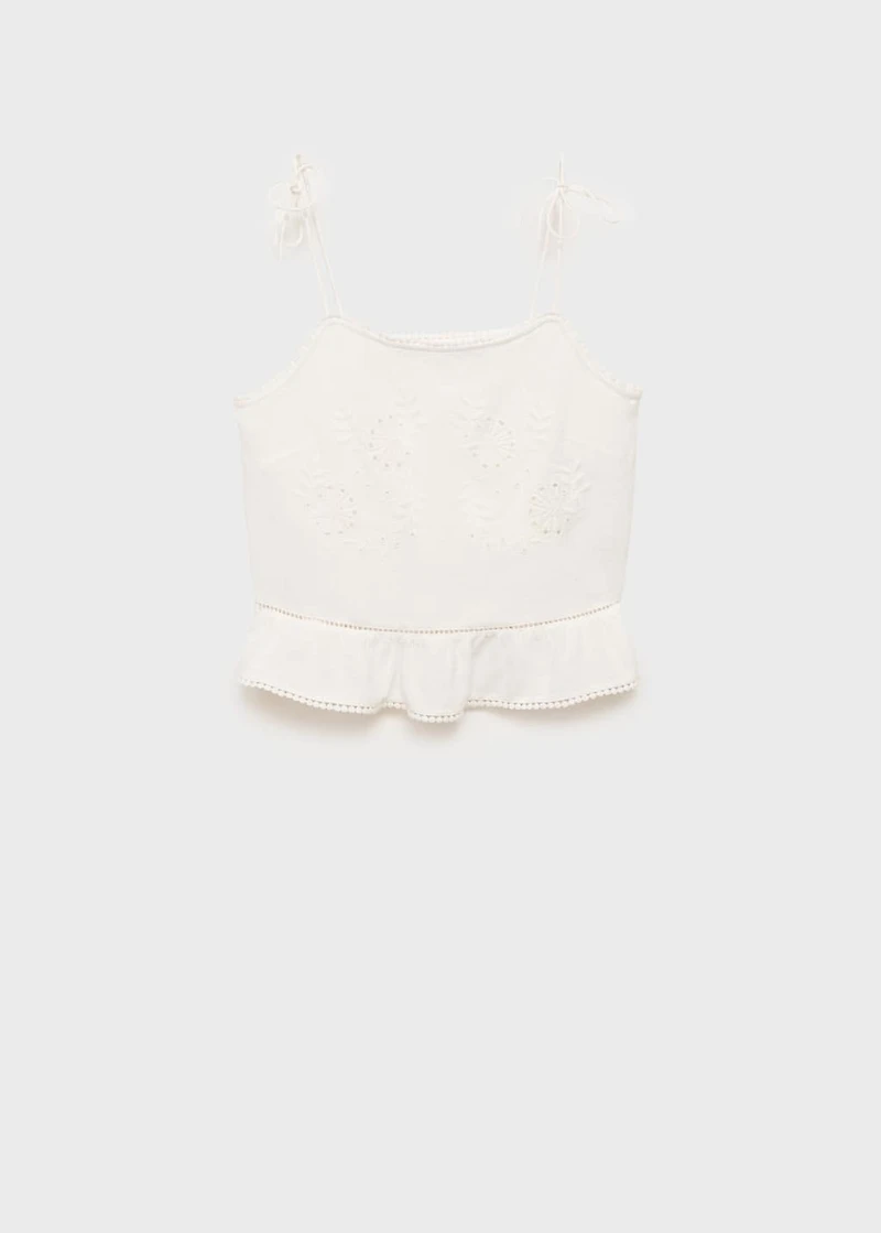 Lace embroidered top