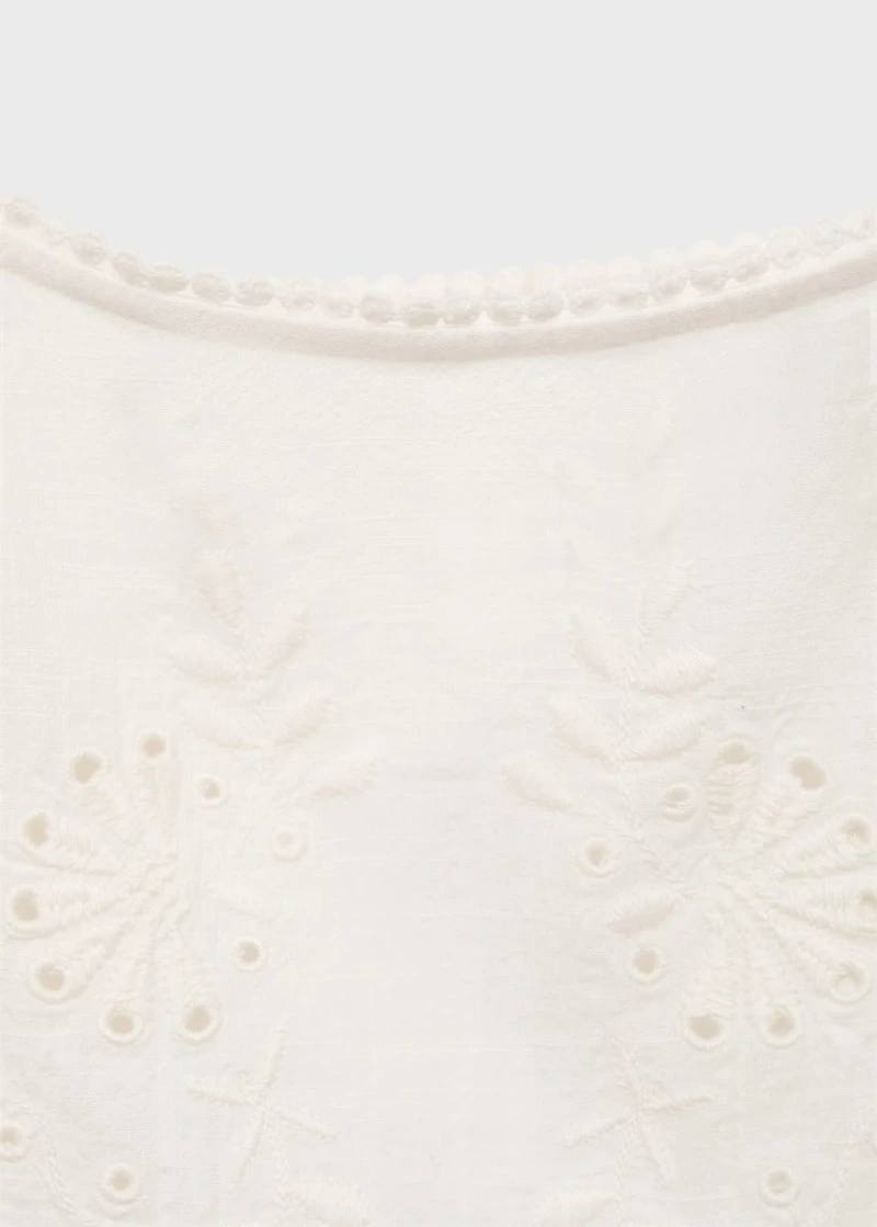 Lace embroidered top