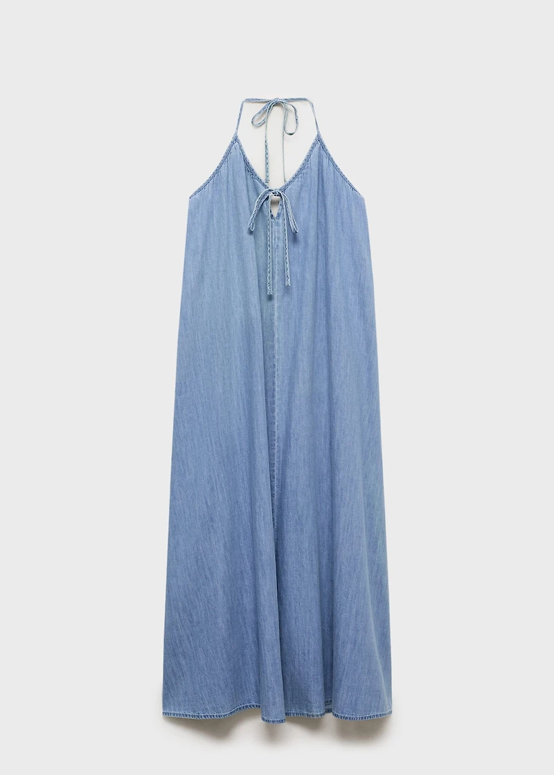 Strappy denim dress