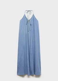 Strappy denim dress