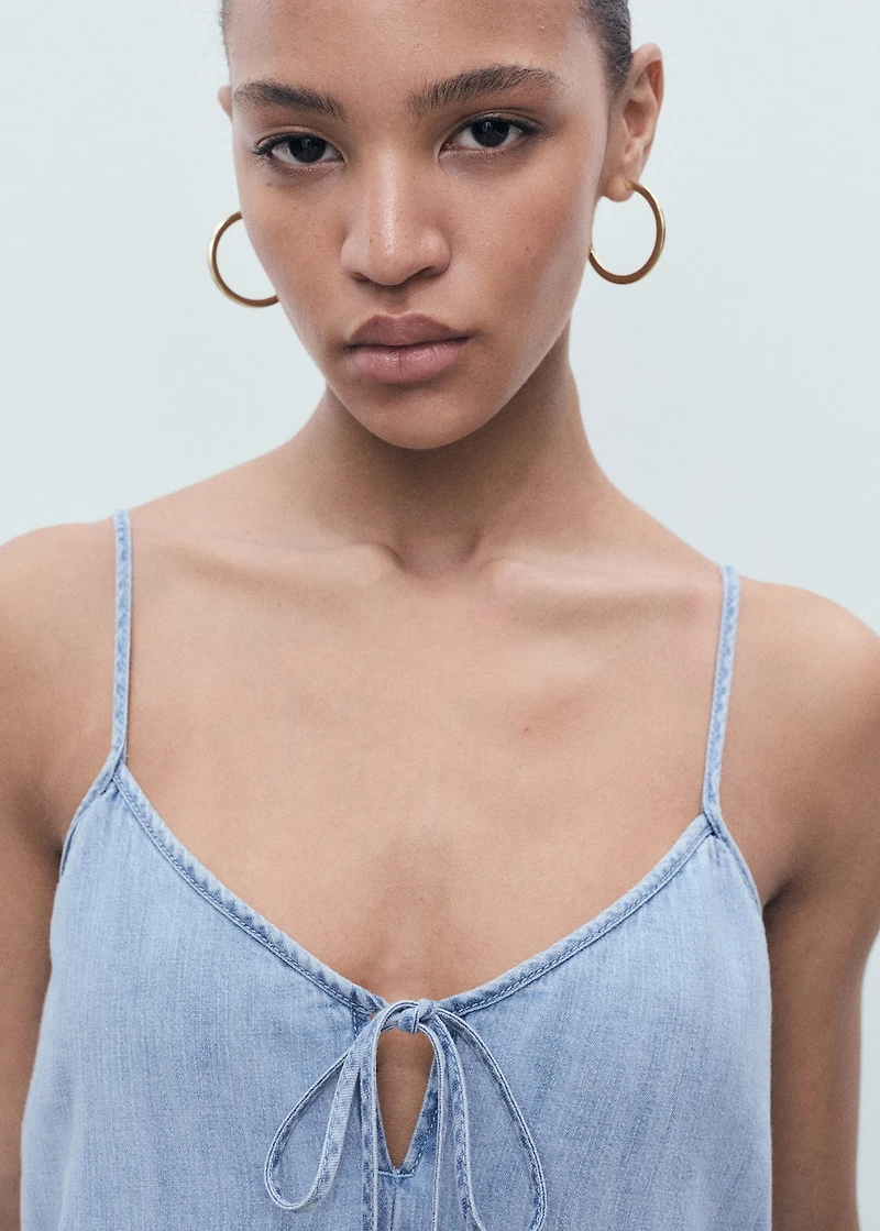 Strappy denim dress