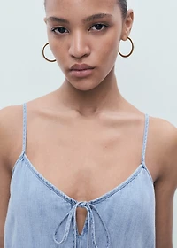 Strappy denim dress