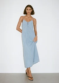 Strappy denim dress