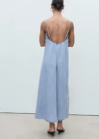 Strappy denim dress