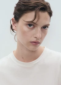 Embroidered ruffle t-shirt