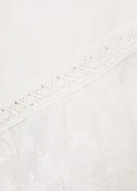 Embroidered ruffle t-shirt