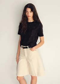 Embroidered detail T-shirt
