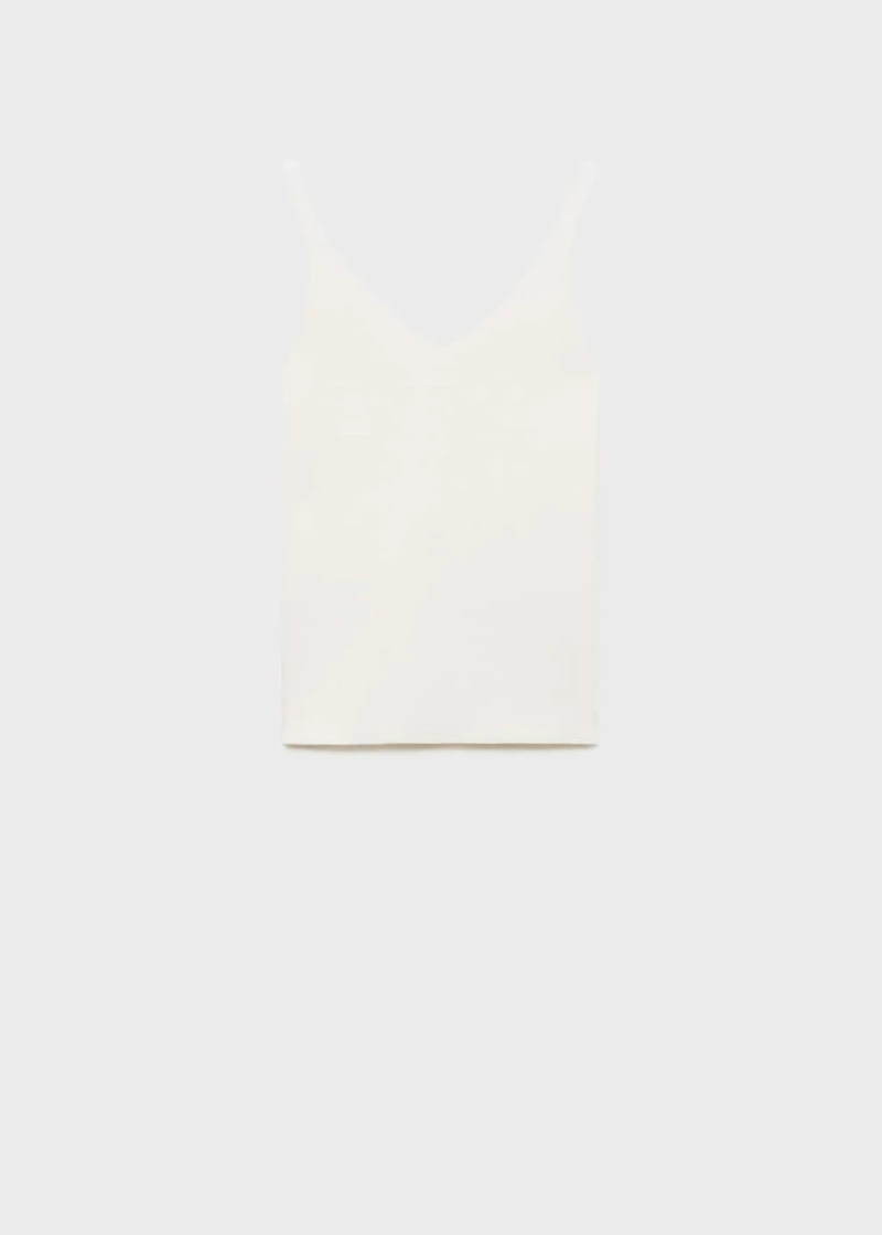 V-neck knitted top