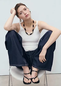 V-neck knitted top