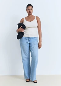 V-neck knitted top