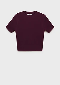 Short-sleeved crop sweater