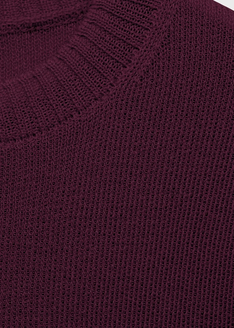 Short-sleeved crop sweater