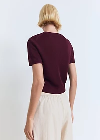 Short-sleeved crop sweater