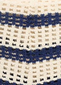 Striped crochet shorts