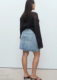 Short denim skirt