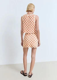 Crochet mini skirt