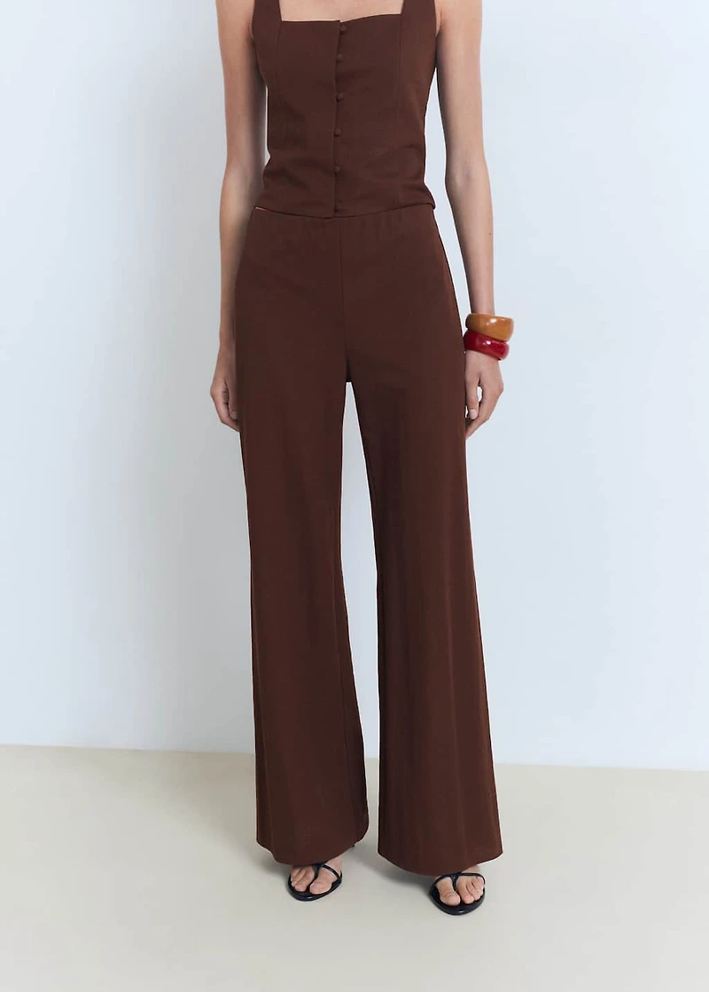 Flowy straight-fit pants