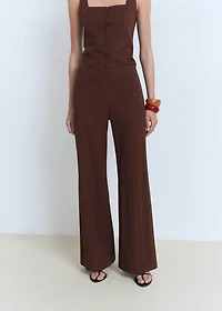 Flowy straight-fit pants