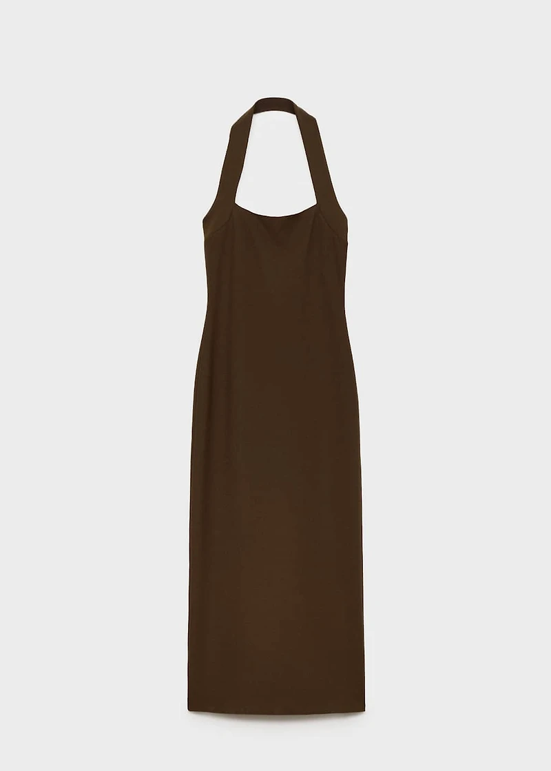 Long halter-neck dress