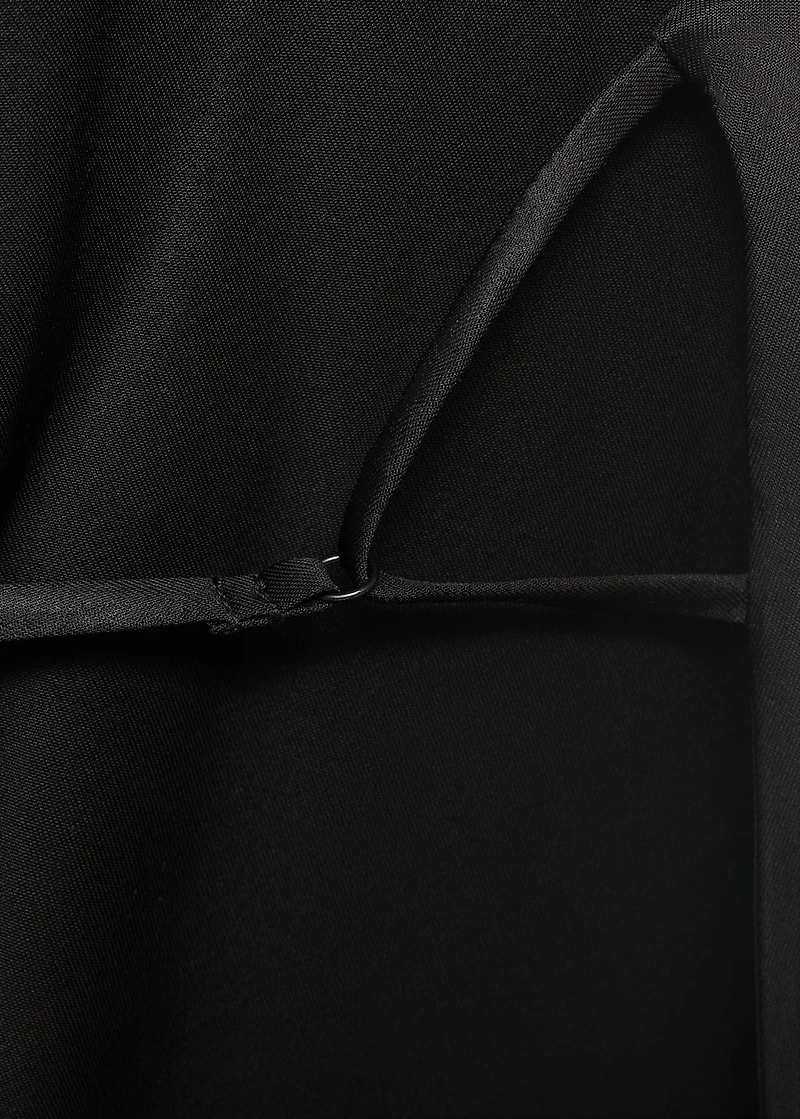 Draped open-back dress