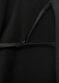 Draped open-back dress