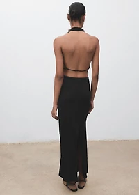Draped open-back dress