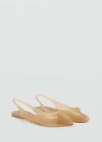 Rubberized slingback shoe