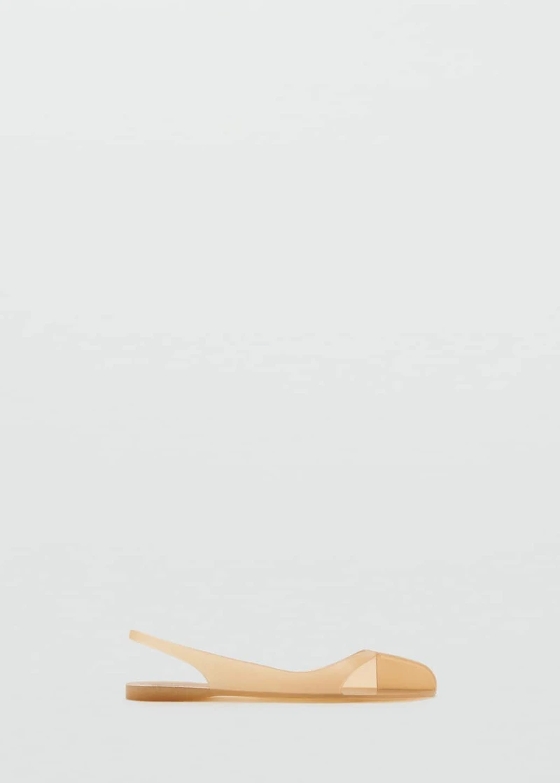 Rubberized slingback shoe