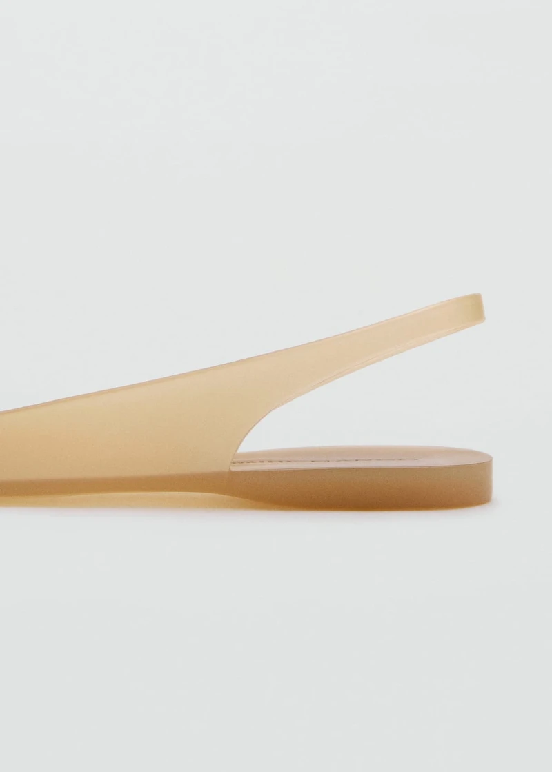 Rubberized slingback shoe