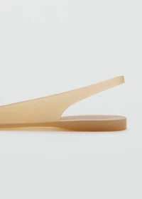 Rubberized slingback shoe